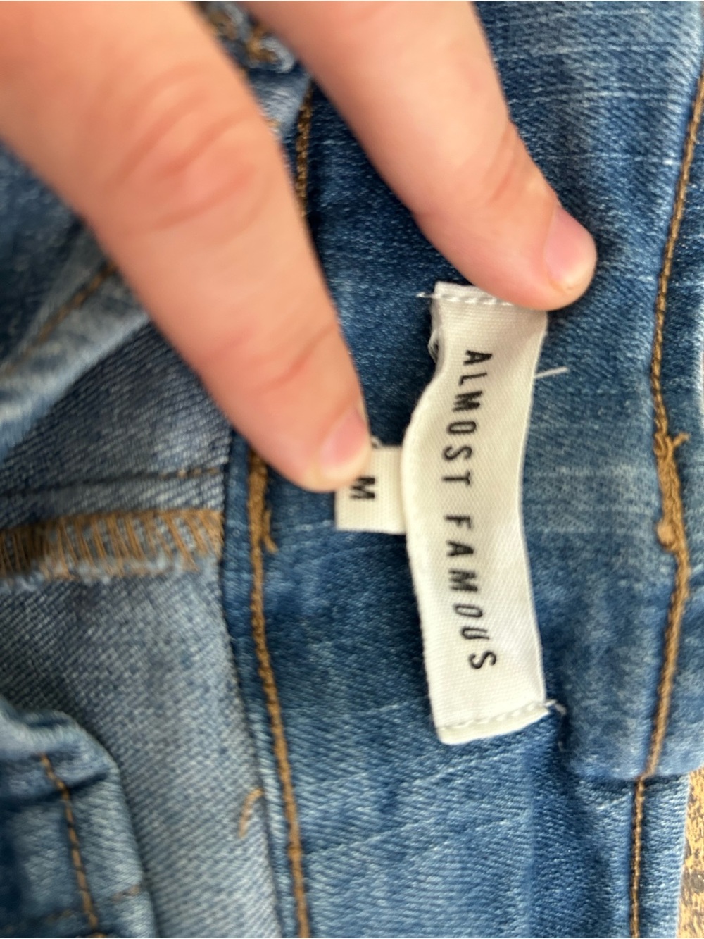 Almost Famous Light Blue Pleated Denim Mini Skirt - Picture 3 of 3